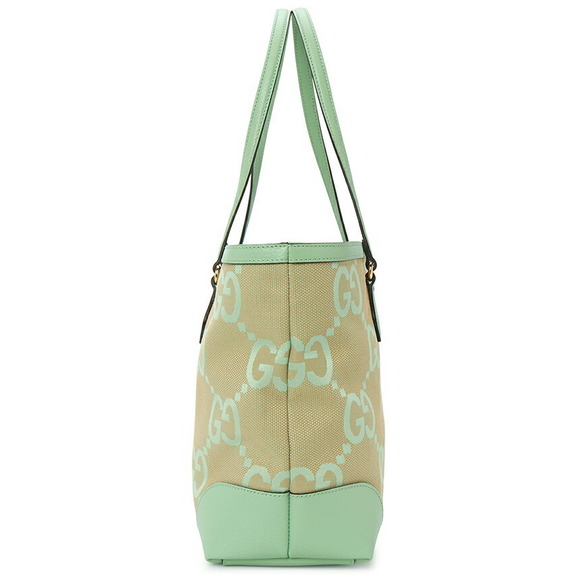 Gucci green beige GG Ophidia tote leather jumbo bag canvas - Picture 3 of 9